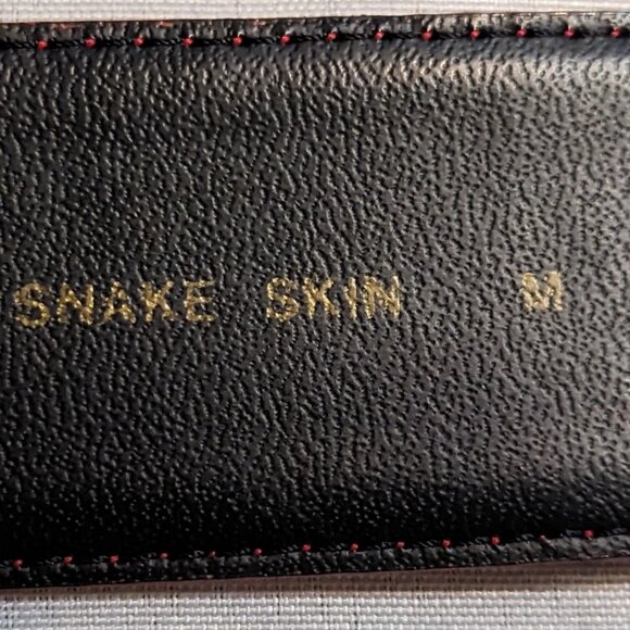 Genuine Red Snakeskin Leather Belt main image 5